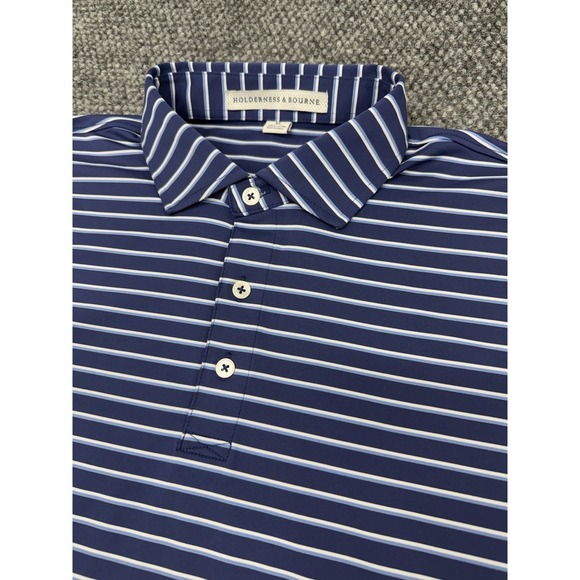 Holderness & Bourne Other - Holderness & Bourne Men's XL Blue Golf Performance Polo Shirt Squires Golf Club